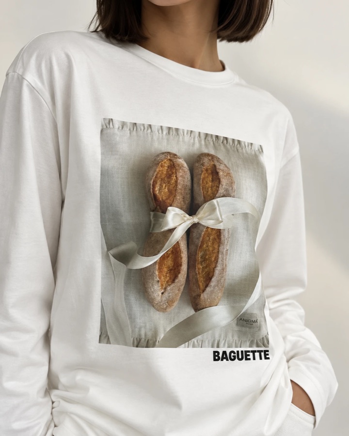 Лонг з принтом Baguette — вид ззаду